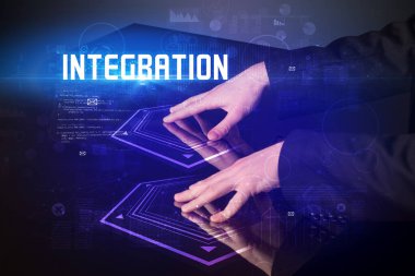 InTEGRATION yazıtlı dijital tabloya dokunmak, yeni çağ güvenlik kavramı