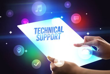 TECHNICAL ilaveli fütürist tablet, yeni teknoloji konsepti