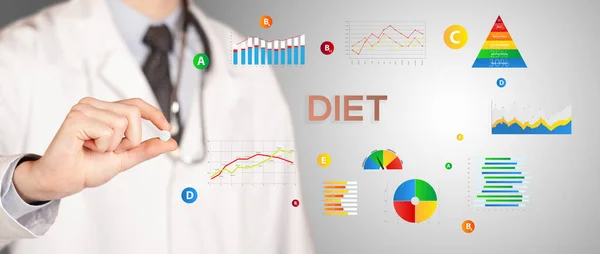 Nutritionist Giving You Pill Diet Inscription Healthy Lifestyle Concept — Stock Photo, Image