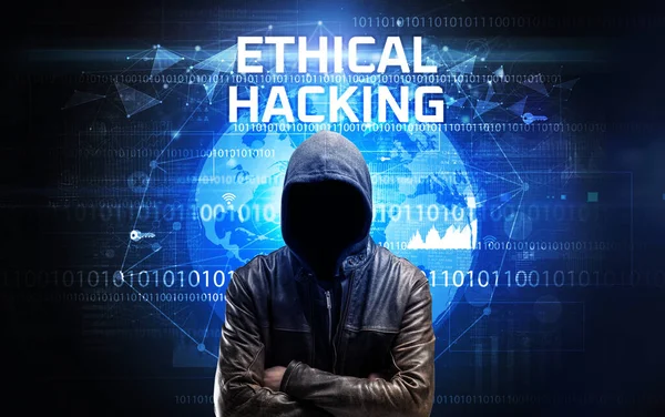 ETHICAL Hackleme yazıtları, Bilgisayar Güvenlik Konsepti ile çalışan meçhul hacker