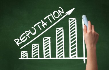 Tahtaya beyaz tebeşir çizilmiş el yazısı, iş konsepti