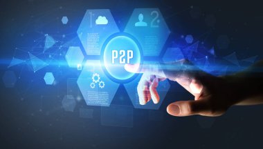 El dokunuşu P2P yazması, yeni teknoloji kavramı