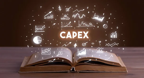 Inscription Capex Issue Livre Ouvert Concept Entreprise — Photo