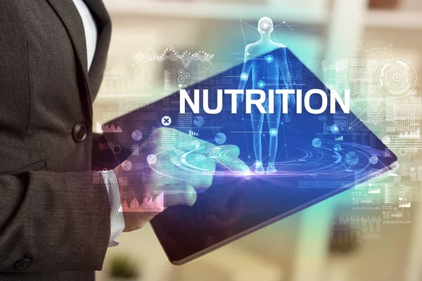 Electronic Medical Record Nutrition Inscription Medical Technology Concept — 스톡 사진