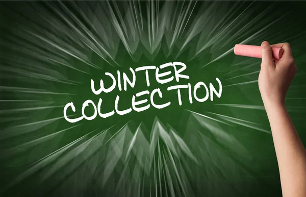 손으로 Winter Collection 온라인 컨셉트 — 스톡 사진