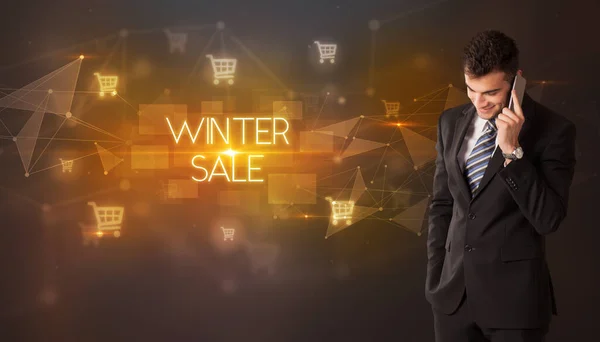 아이콘 Winter Sale 온라인 컨셉트 — 스톡 사진