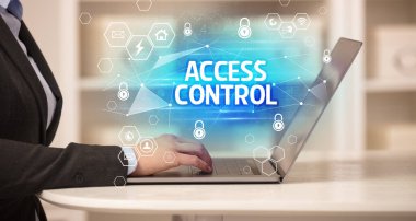 Dizüstü bilgisayarda ACCESS Kontrol Yazıtı, İnternet güvenliği ve veri koruma kavramı, engelleme zinciri ve siber güvenlik