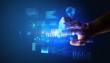 CLOUD TECHNOLOGY yazıtları, yeni iş teknolojisi kavramı