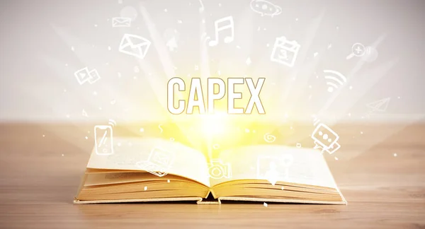 Libro Opeen Con Iscrizione Capex Concetto Business — Foto Stock