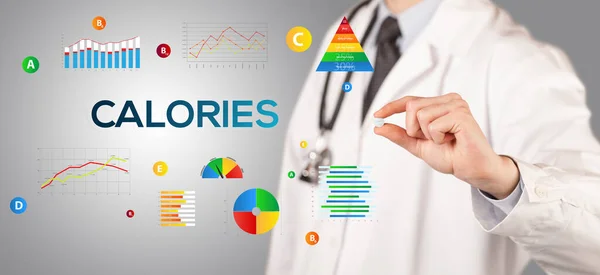 Nutritionist Giving You Pill Calories Inscription Healthy Lifestyle Concept — Stock Photo, Image