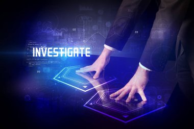 INVESTIGATE yazıtlı dijital tabloya dokunmak, yeni çağ güvenlik kavramı