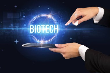 BIOTECH yazıtlı dokunmatik ekran, yeni teknoloji kavramı