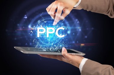 PPC kısaltmalı bir dokunmatik ekran, modern teknoloji kavramı