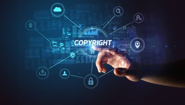 El değmesi COPYright yazması, Siber güvenlik kavramı