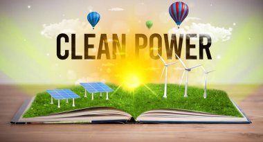 Temiz Güç Yazıtı, yenilenebilir enerji kavramı içeren kitabı aç