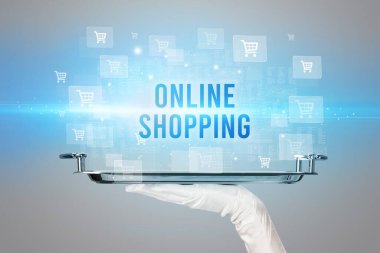 Garson Online Alışveriş Yazıtı, online alışveriş konsepti