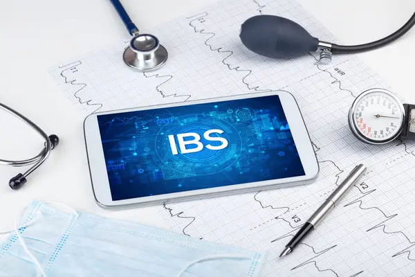 Close View Tablet Ibs Abbreviation Medical Concept — Stock Photo, Image