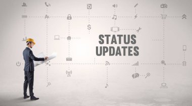 STATUS UPDATES yazıt kavramı ile yeni bir sosyal medya platformu üzerinde çalışan mühendis