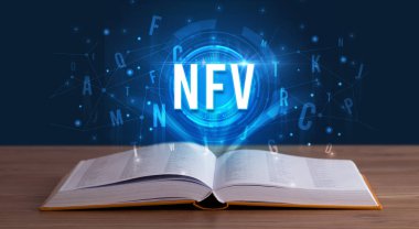 Nfv yazıt açık bir kitap, dijital teknoloji kavramı çıkıyor