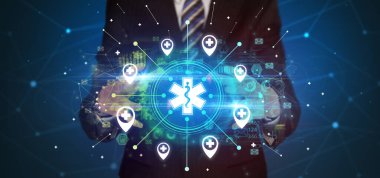 Eczane ikonu, sağlık hizmeti konsepti.