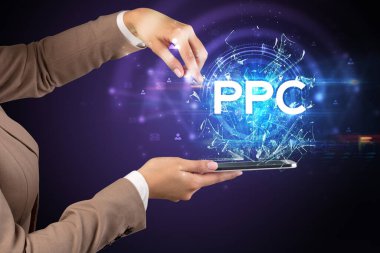 PPC kısaltmalı bir dokunmatik ekran, modern teknoloji kavramı