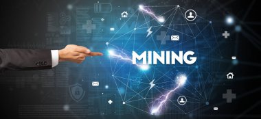 MINING yazıtlarına el işareti, modern teknoloji kavramı