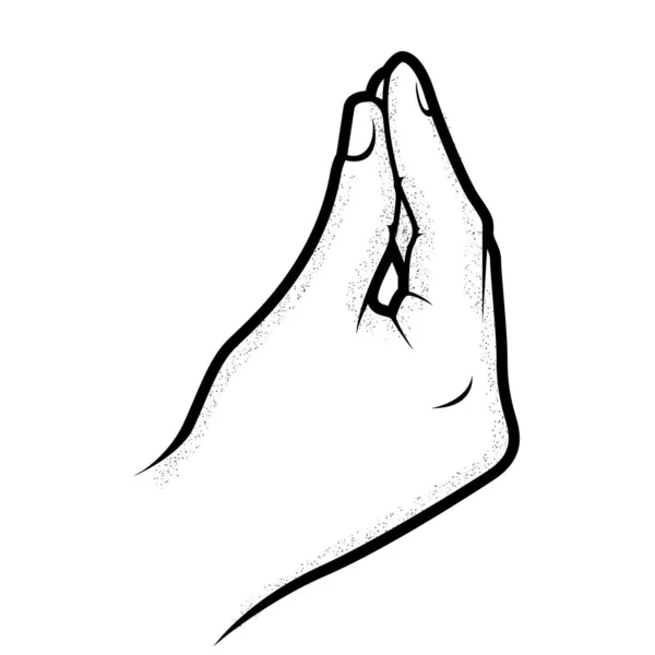 Ущипнутые Пальцы Итальянский Жест Жеста Беллиссимус Вкусная Еда Знак Недоверия — стоковый вектор