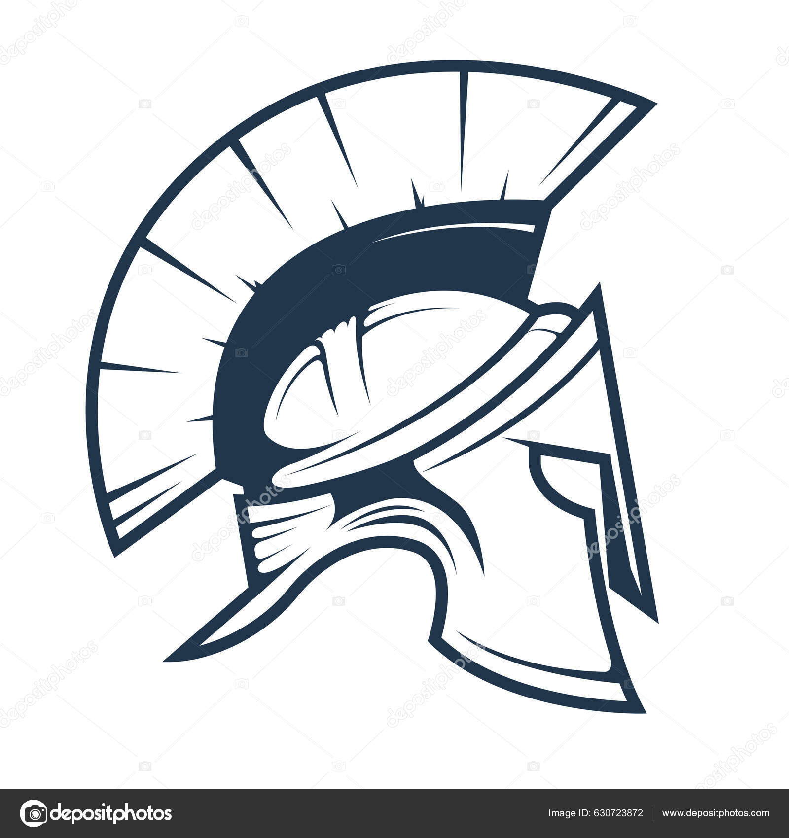 Emblema de capacete espartano armadura de guerreiro com asas e tatuagem de  gladiador de arma e conjunto de ilustração vetorial de escudo redondo
