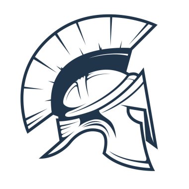 Spartalı savaşçı miğferi, Roma İmparatorluğu lejyoner ya da gladyatör başlığı, eski asker, vektör