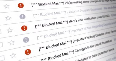 Engellenmiş e- postaların listesi, engellenmiş posta dizisi, dikişsiz döngü görüntüleri kapat