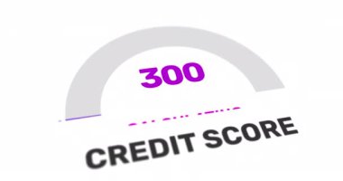 Animasyon düşük kredi puanı, kötü mali kredi puanı hesaplama, kötü ödeme grafiği sayacı, görüntüler