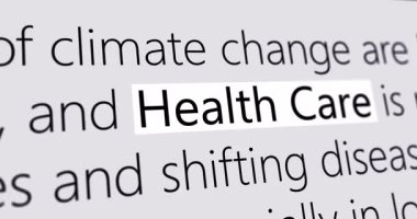 Uluslararası medyada sağlık hizmetleri, sağlık sigortası ve sağlık konusu ile medya başlıklarını değiştirmek, haber özeti, döngü görüntüleri