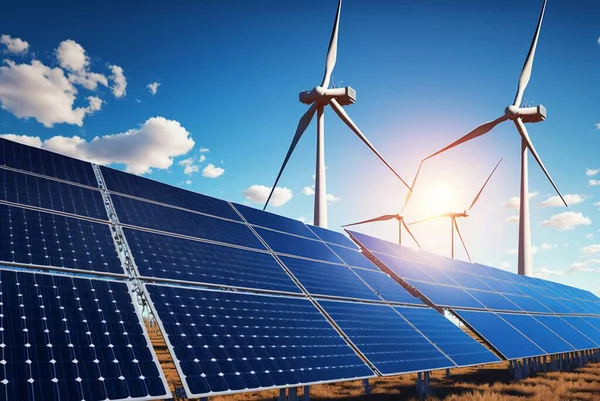 Renewable Energy Work Stockbild