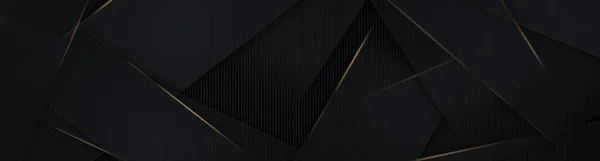 Fondo Lujo Negro Con Rayas Diagonales Doradas Dark Elegante Dinámica — Foto de Stock
