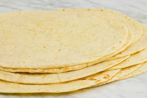 Tortillas Blé Mexicain Faites Main Parfaites Pour Les Burritos Les — Photo
