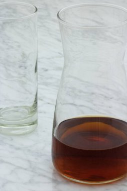 Sıcak bir yaz öğleden sonrası için ev yapımı buzlu çay mükemmel.