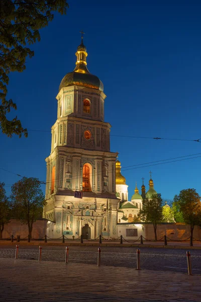 Geceleri Aziz Sophia Katedrali Kyiv Ukrayna — Stok fotoğraf