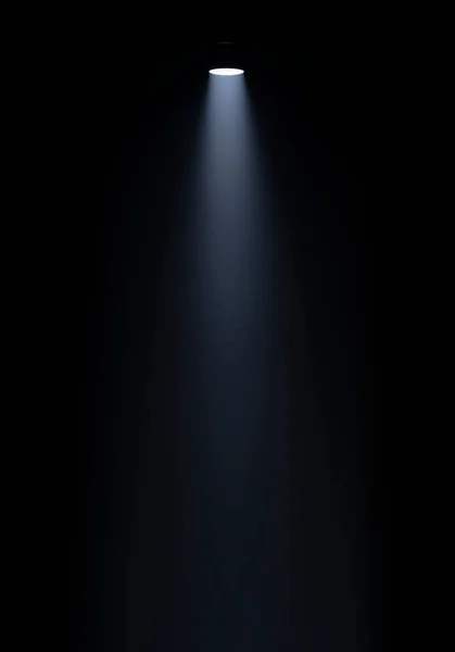 Nahaufnahme Des Lichtstrahls Isoliert Auf Schwarzem Hintergrund — Stockfoto
