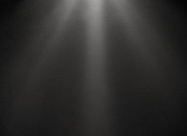 Kopya alanı olan siyah arkaplanda izole edilmiş bir ışık demetini kapat