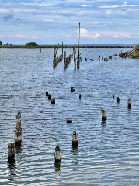 Göl berrak sakin su Jurmala Letonya
