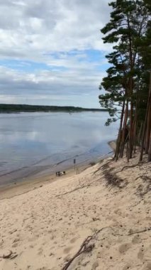 Baltık sahili yaz dalgaları Palanga Klaipeda Litvanya