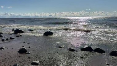 Baltık sahili yaz dalgaları Palanga Klaipeda Litvanya
