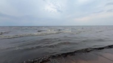 Baltık sahili yaz dalgaları Palanga Klaipeda Litvanya