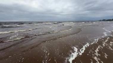 Baltık sahili yaz dalgaları Palanga Klaipeda Litvanya