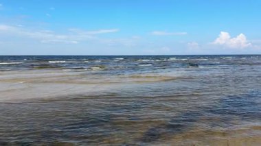 Baltık sahili yaz dalgaları Palanga Klaipeda Litvanya