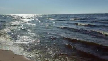 Baltık sahili yaz dalgaları Palanga Klaipeda Litvanya