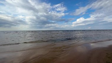 Baltık sahili yaz dalgaları Palanga Klaipeda Litvanya