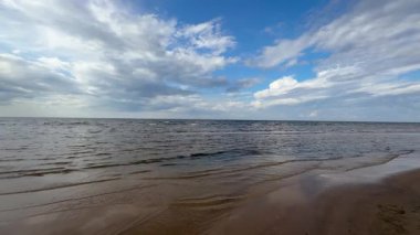 Baltık sahili yaz dalgaları Palanga Klaipeda Litvanya