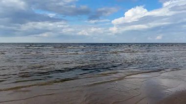 Baltık sahili yaz dalgaları Palanga Klaipeda Litvanya