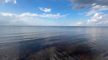 Baltık sahili yaz dalgaları Palanga Klaipeda Litvanya